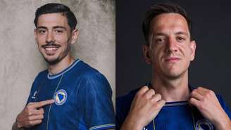Dennis Hadžikadunić e Amir Hadžiahmetović, jogadores da seleção da Bósnia