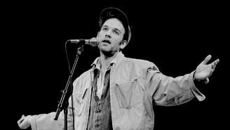 Michael Stipe, vocalista do R.E.M., em 1991