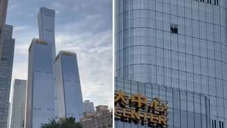 Avião de pequeno porte bate em arranha-céu mais alto de Pequim, na China