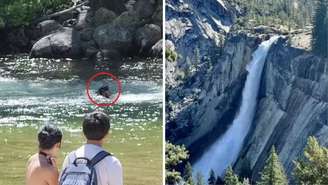 Jovem grava último momento de homem arrastado por correnteza para cachoeira de 180 metros
