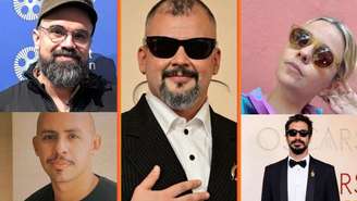 Eduardo Serrano (esq.), Matheus Farias, Gabriel Domingues, Rita Azevedo e Thales Junqueira. Todos de 'O Agente Secreto'.