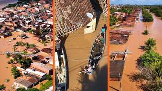 Em menos de dois meses, Goiana (PE) vive nova enchente que deixa 500 desabrigados.