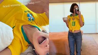 Camila Mendes comemora aniversário de 32 anos com vitória da Seleção na Copa