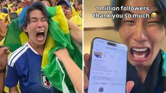Gamix ganhou 1 milhão de seguidores após vídeo no jogo do Brasil contra o Japão