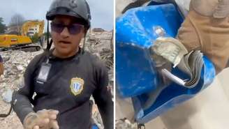 Policial foi filmado segurando sacola com dólares de vítimas de terremotos na Venezuela