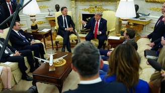 O presidente americano, Donald Trump se reuniu com o secretário-geral da Otan, Mark Rutte, em 24 de junho, a poucos dias da próxima cúpula da aliança atlântica.