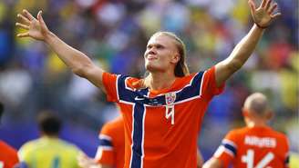 Erling Haaland em partida pela Copa do Mundo 2026