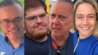 Everaldo Marques (Globo), Casimiro Miguel (CazéTV), Galvão Bueno (SBT / N Sports) e Fernanda Gentil (CazéTV): tem cobertura de Copa para agradar a gregos e troianos