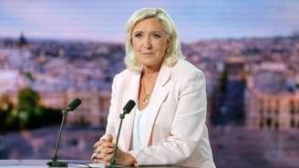 Marine Le Pen no jornal da TF1, em 7 de julho de 2026.