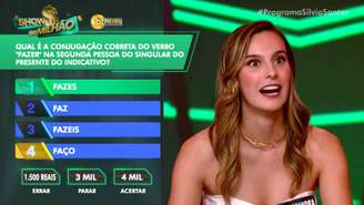 Participante errou questão fácil de português e deixou o programa na quarta pergunta.