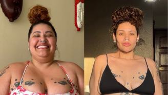 Aila Menezes mostra antes e depois de bariátrica