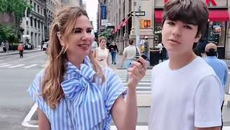 Luciana Gimenez e filho Lorenzo Gabriel curtindo juntos em Nova York.