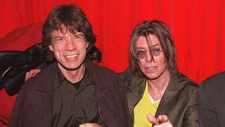 Mick Jagger e David Bowie em 1999