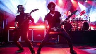 Christian Andreu e Joe Duplantier do Gojira em 2019
