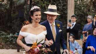 Renato Machado no dia do casamento da filha, a atriz Duda Machado