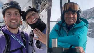 Laura Viktoria Härtig morreu após sua bicicleta ser atingida pelo carro do ex-esquiador italiano Peter Runggaldier (dir.)