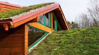 Além de valorizar a arquitetura, o telhado verde ajuda a reduzir a temperatura da casa e melhora o conforto térmico