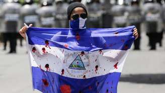 Protesto contra o governo da Nicarágua em 2018 (imagem de arquivo)