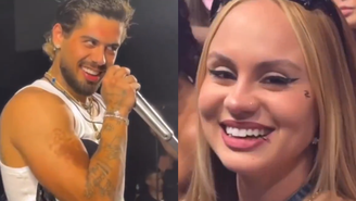 Zé Felipe e Lara Jucah em suposta troca de olhares