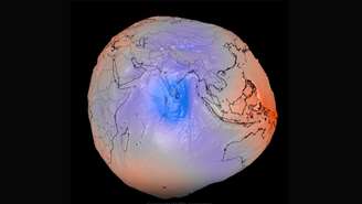 Nasa divulgou imagem da Terra como geóide