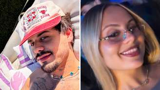 Zé Felipe e Lara Jucah foram vistos aos beijos em after de show