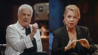 Pedro Bial e Isabel Teixeira no Conversa com Bial (Reprodução/TV Globo)