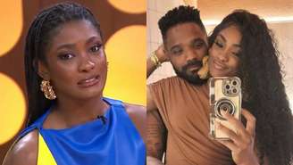 Erika Januza no Saia Justa e com Arlindinho (Reprodução/GNT/Instagram)