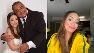 Vampeta e sua filha Giovanna.