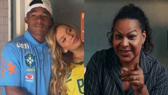 Endrick, Gabriely Miranda e a mãe do jogador, Cíntia Ramos (Reprodução/Instagram)