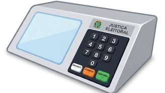 Imagem gerada por IA simula como seria um emoji de urna eletrônica, caso ele existisse