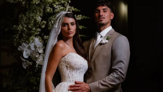 Gabriel Medina anunciou gravidez de Isabella Arantes durante casamento;