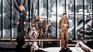 Linkin Park durante show em São Paulo, 2025