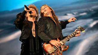 Josh e Jake Kiszka, do Greta Van Fleet, em 2024