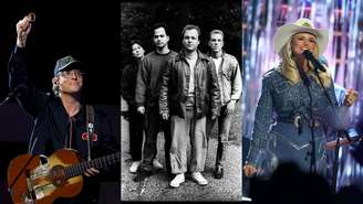 Da esquerda para a direita: Stephen Wilson Jr., Pixies e Miranda Lambert (Fotos: Jason Kempin/Getty Images, Rob Verhorst/Redferns e Ethan Miller/Getty Images)
