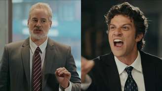 Ademir (Dan Stulbach) e Pedro (Chay Suede) de Quem Ama Cuida (Reprodução/TV Globo)