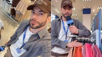 Jan Rios trabalhando como locutor em loja: os jornalistas estão cada vez mais se virando nos 30