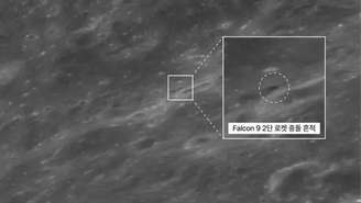 Coreia do Sul divulga imagens do impacto de foguete da SpaceX na Lua