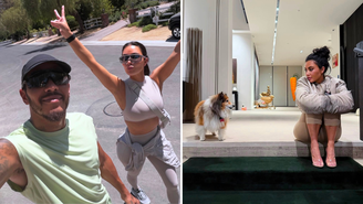 Lewis Hamilton publica novas fotos com Kim Kardashian e reacende o romance entre os dois.