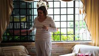 María Lourdes Afiuni em sua casa, enquanto estava em prisão domiciliar, em janeiro de 2012