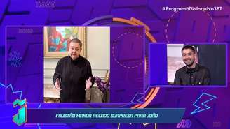 João Silva recebe homenagem de seu pai, Faustão, na véspera do Dia dos Pais em seu programa no SBT