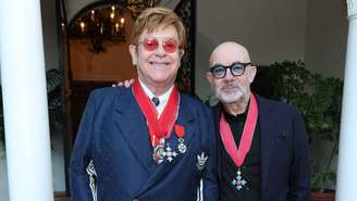 Elton John e Bernie Taupin (Foto: Phillip Faraone/Getty Images for British Consulate