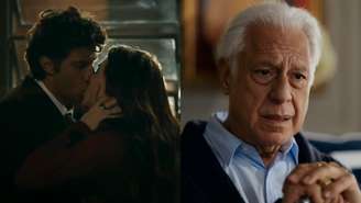 Pedro (Chay Suede), Adriana (Leticia Colin) e Arthur (Antonio Fagundes) de Quem Ama Cuida (Reprodução/TV Globo)