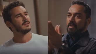 João Raul (Filipe Bragança) descobre que seu pai biológico é Ronei (Thomás Aquino)