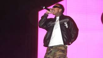 Tyga no palco do Neon Carnival, em abril de 2026