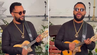 Dudu Nobre reúne amigos e comanda roda de samba no velório da mãe em forma de homenagem.