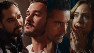 Ronei (Thomás Aquino), João Raul (Filipe Bragança), Juan Carlos (Ricardo Pereira) e Zilá (Leandra Leal) de Coração Acelerado (Reprodução/TV Globo)