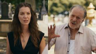 Francesca (Nathalia Dill) e Otoniel (Tony Ramos) de Quem Ama Cuida (Reprodução/TV Globo)