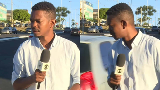 Repórter da Globo quase é atropelado ao vivo; veja o vídeo