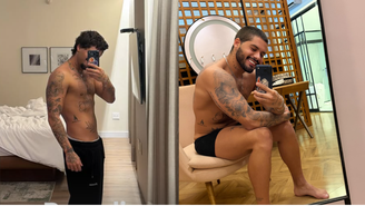 Zé Felipe compartilhou registro sem camisa nas redes sociais
