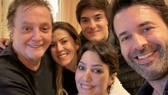 Ausência de Fiuk rouba a cena em comemoração de Dia dos Pais de Fábio Jr.